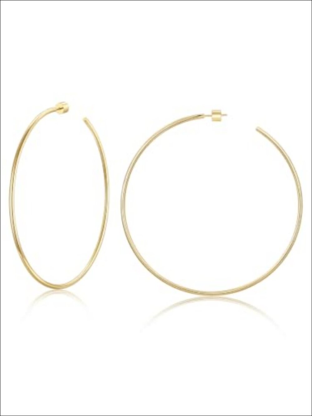 2mm Thin Stainless Steel Hoop Earrings Lightweight Hypoallergenic